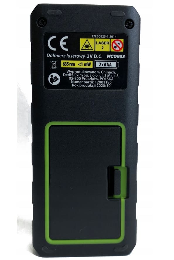 Avståndsmätare laser 50m, +/- 2 mm, 7 funktioner, Dedra - 5