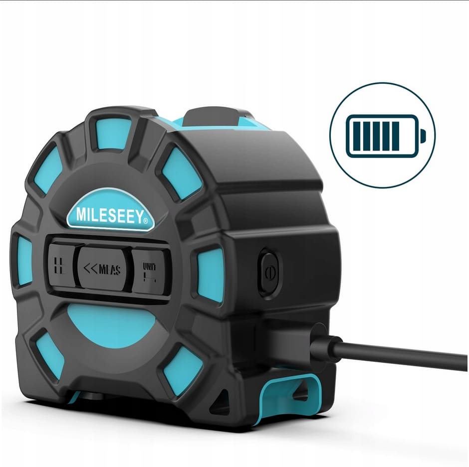 Avståndsmätare laser 40m + måttband 5m 2-i-1, USB, Mileseey - 9