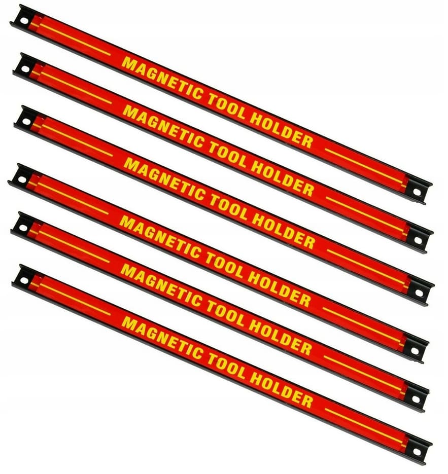 Magnetlist 6st, magnetikst verktygshållare, väggmonterad, max 13 kg per list, Verda - 2