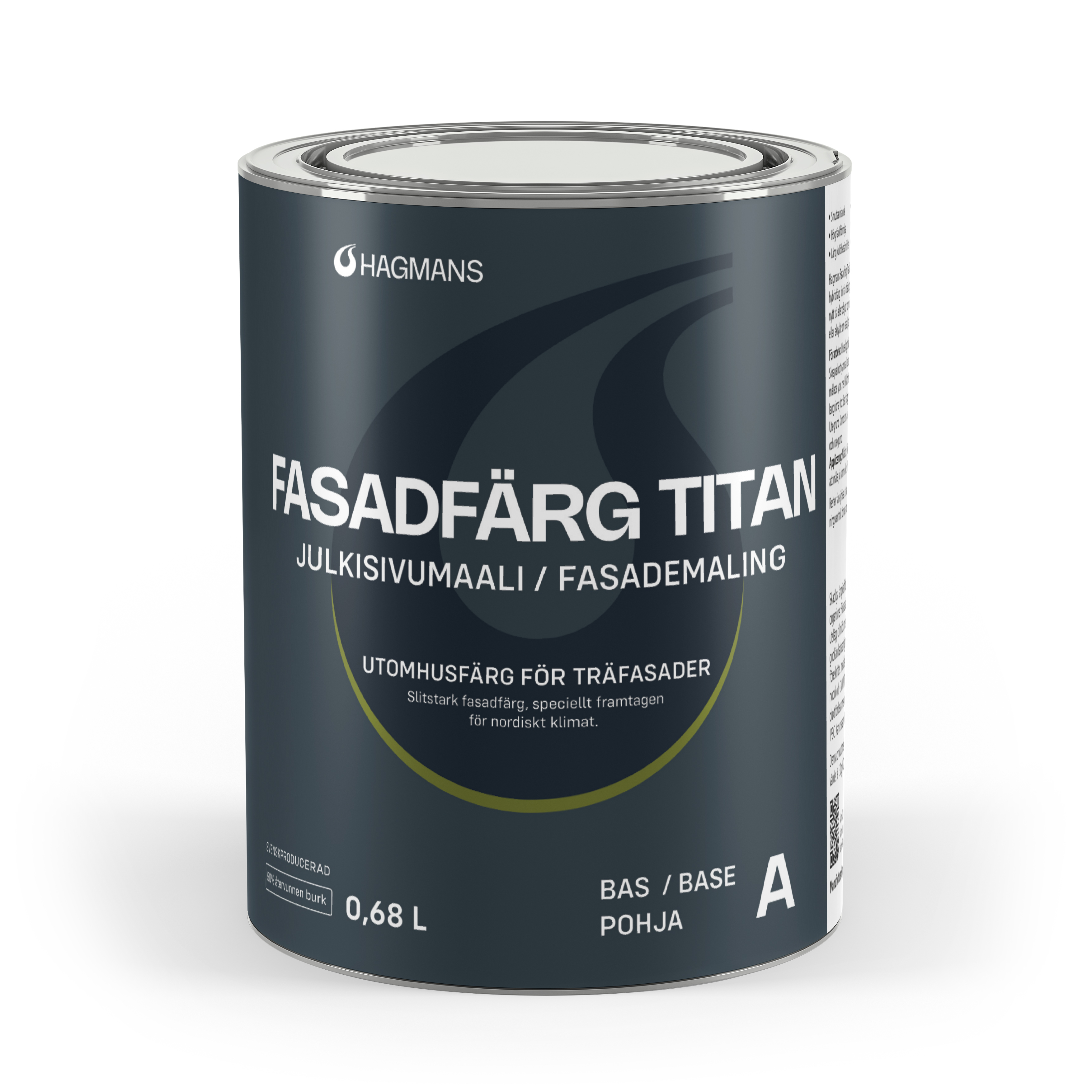 Hagmans Fasadfärg Titan Bas A 0,68 L
