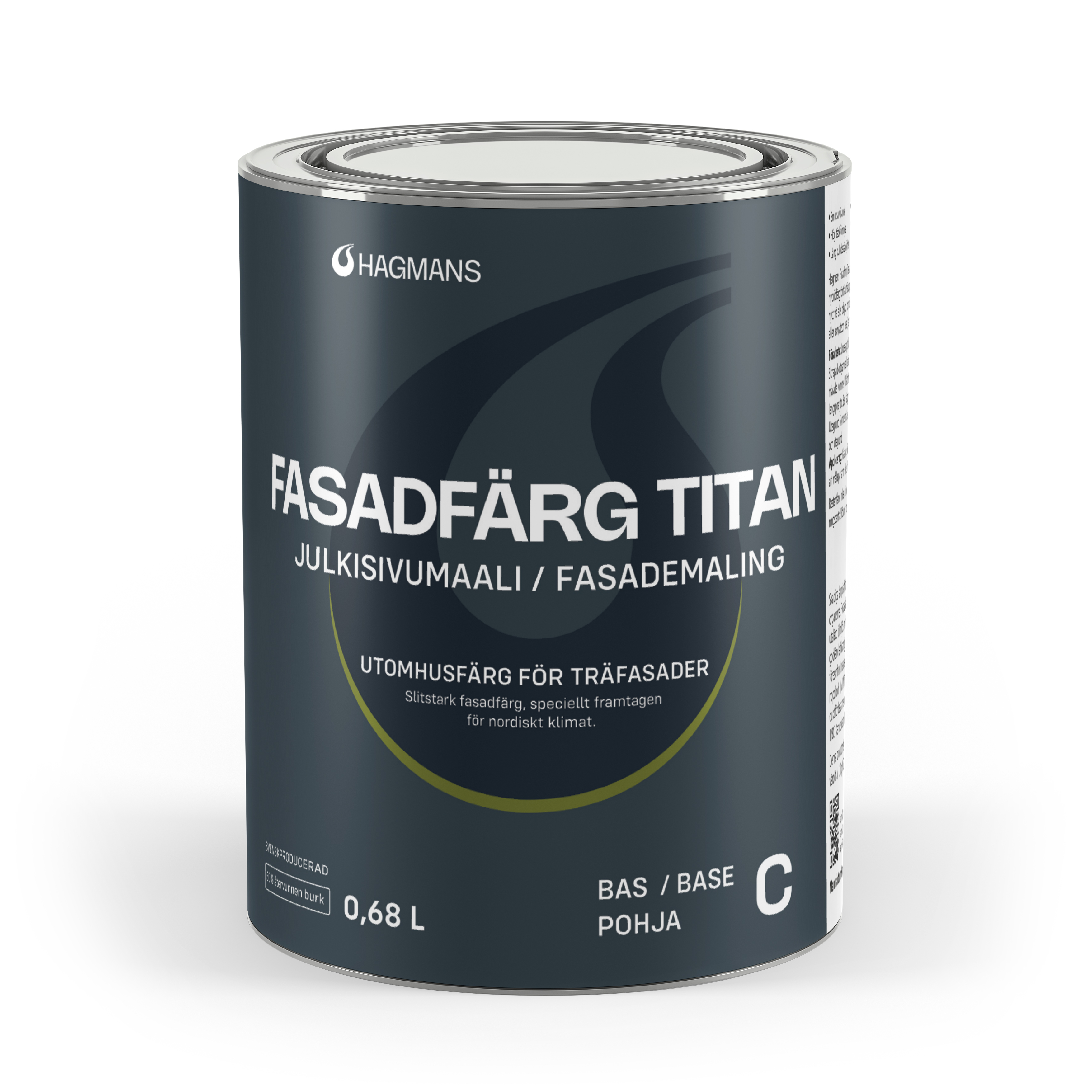 Hagmans Fasadfärg Titan Bas C 0,68 L