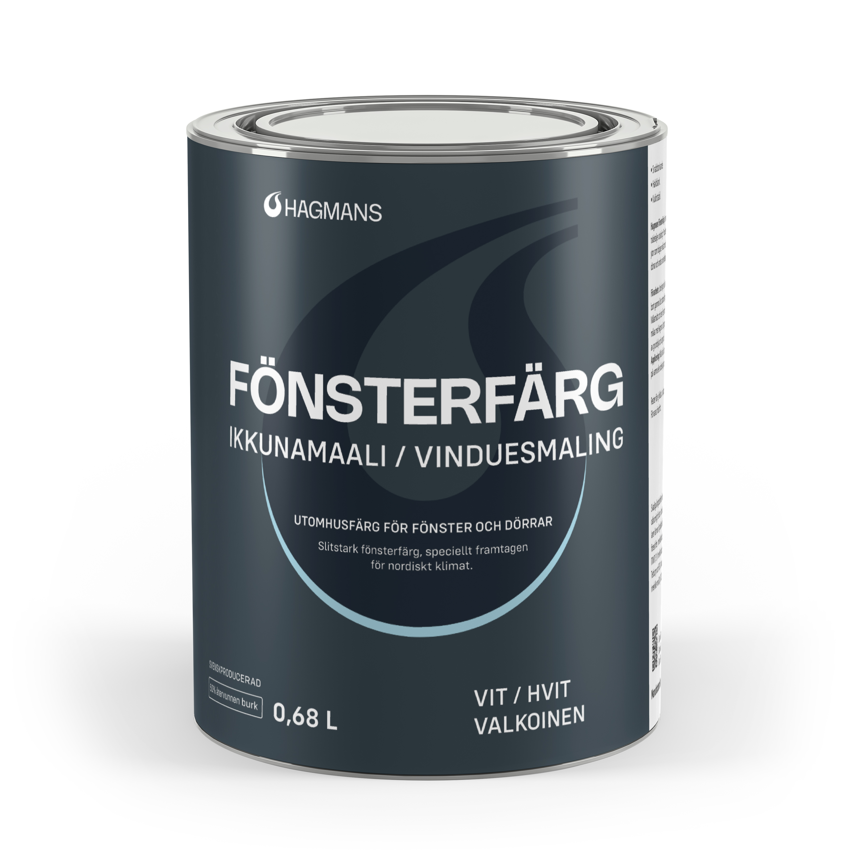Hagmans Fönsterfärg Vit 0,68 L