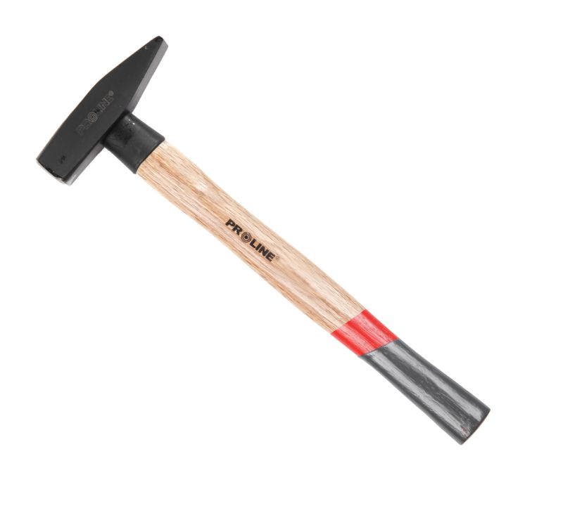 PROLINE TOOLS Hammare 500g, Trähandtag av Bok, Målat Skyddsyta, GS-Godkänd, Proline