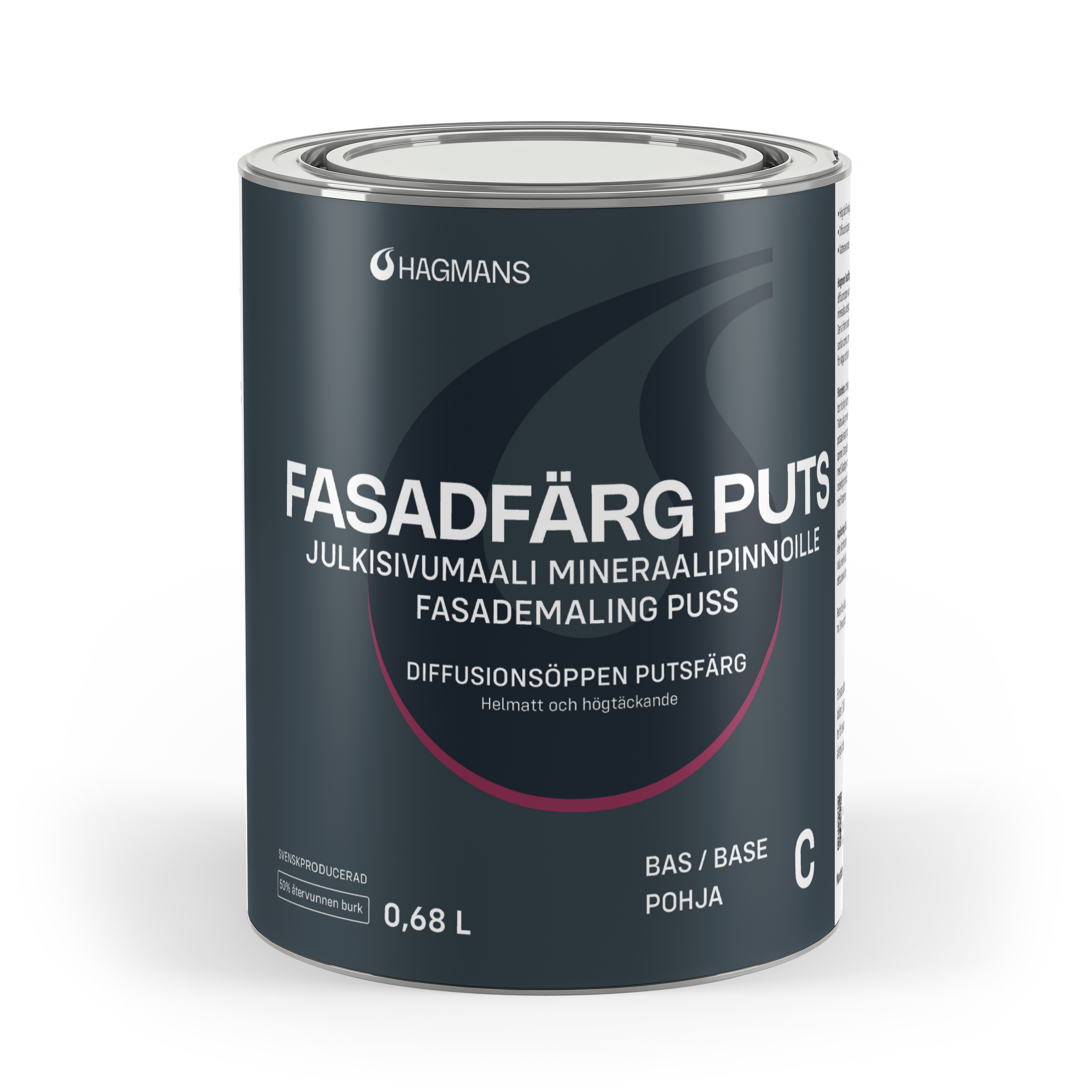 Hagmans Fasadfärg Puts Vit/Bas A 0,68 L
