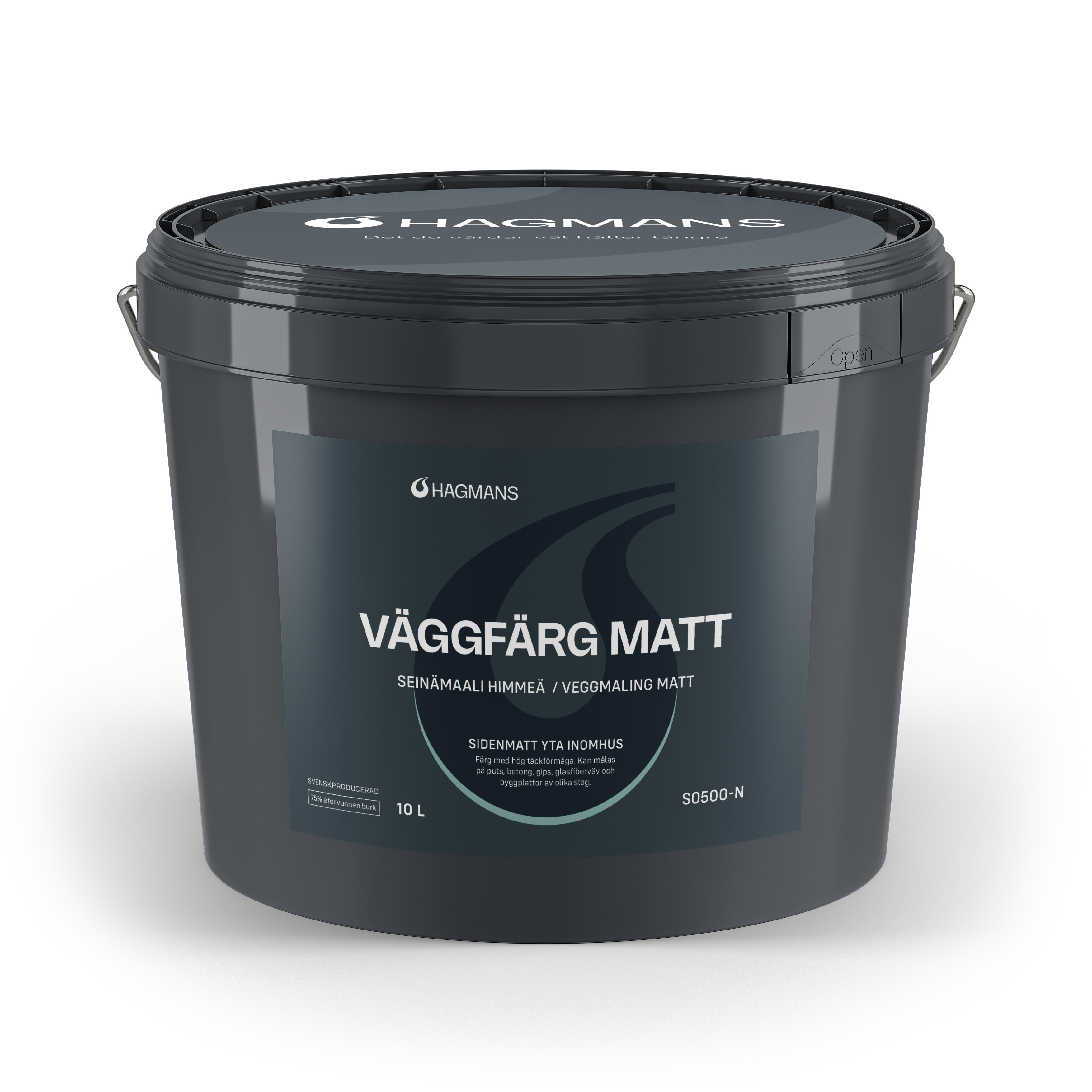 Hagmans Väggfärg Matt NCS S 0500-N 10 L