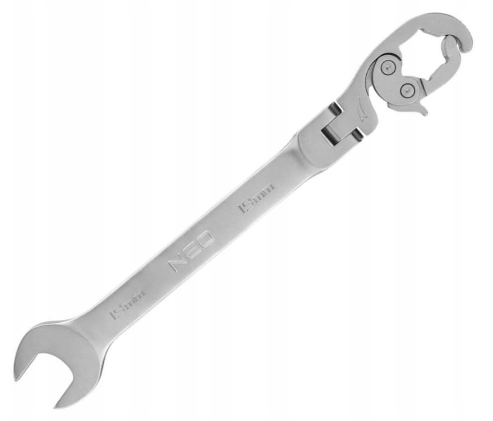 Kombinyckel 19 mm ledad med öppningsbar ring, specialnyckel, NEO Tools