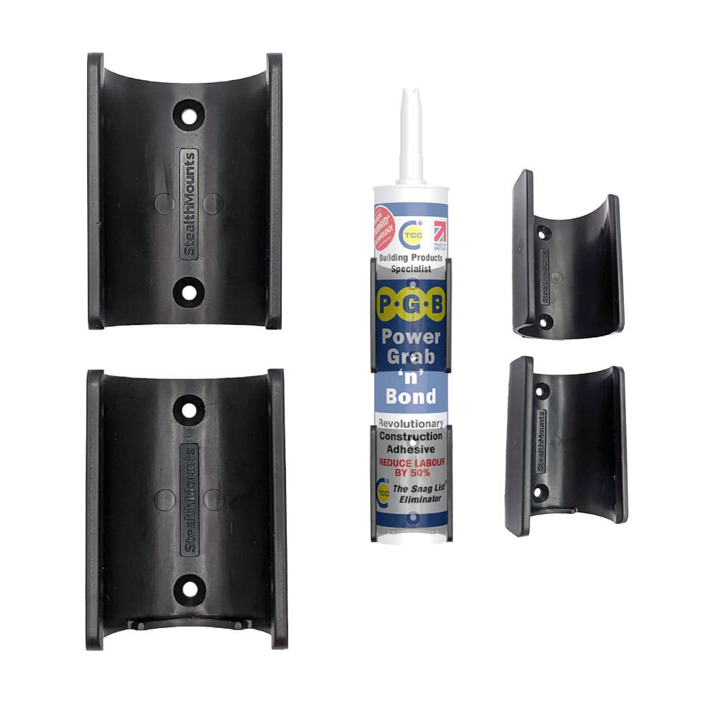 Stealth Mounts Tubhållare 4-pack, fästen för tuber med silikon, lim m.m. , STEALTHMOUNTS