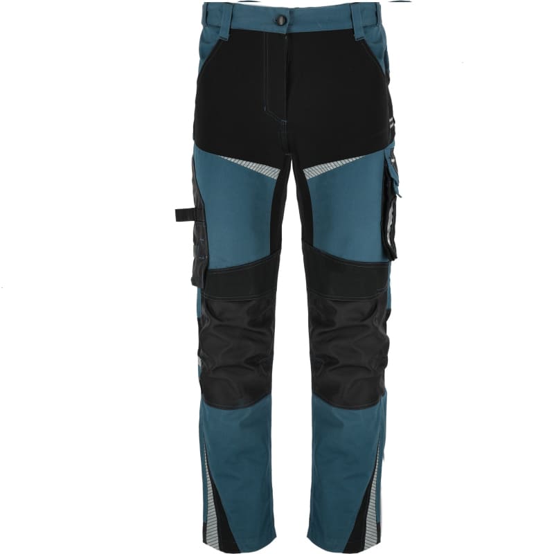 LahtiPro Arbetsbyxor, byxor slim fit, turkos-svarta med strech inserts, snickarbyxor, CE, LAHTI (Storlek : M) - 2
