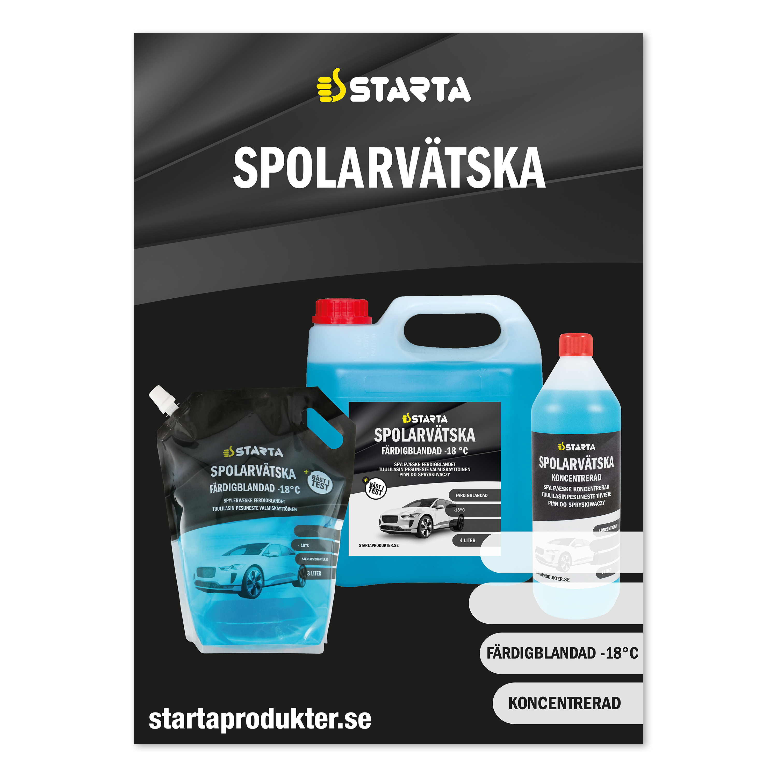 Starta Affisch Spolarvätska Konc&Fb 70x100cm 1 ST