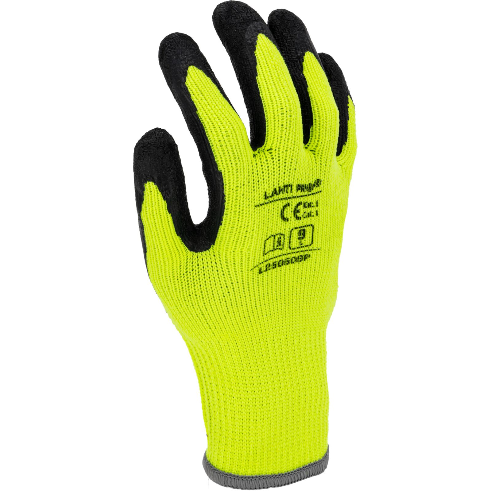 LahtiPro Handskar Vinter Latexbelagda Vadderade Skyddshandskar, Svart-Gula, CE, LAHTI (Handskestorlek : 10 [XL] Handlängd 20,4cm Omkrets 25,4cm) - 2