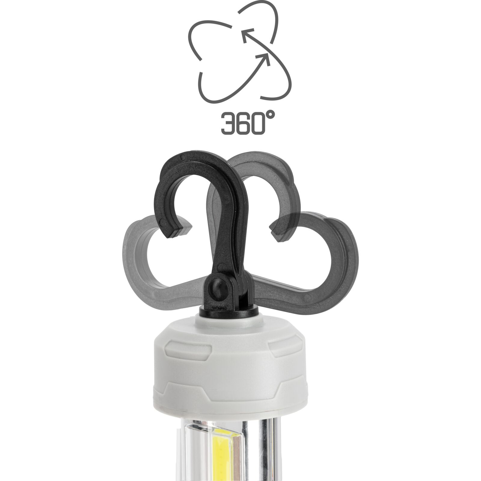 Uppladdningsbar Ficklampa LED 3W COB, USB-C, 600 LM, Mega - 6
