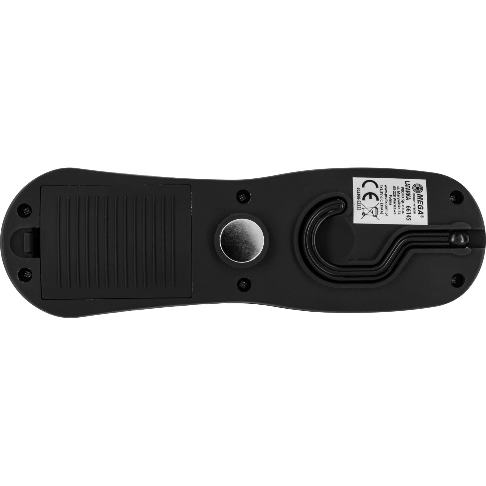 LED arbetslampa 3W, 200 LM, magnetiskt, batteri 3xAA (ingår ej), Mega - 2