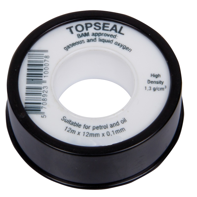 Teflontape, tätning för plast- och metallgängor, 12 x 0, 075 mm 12 meter