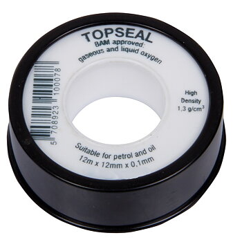 Teflontape, tätning för plast- och metallgängor, 12 x 0, 075 mm 12 meter