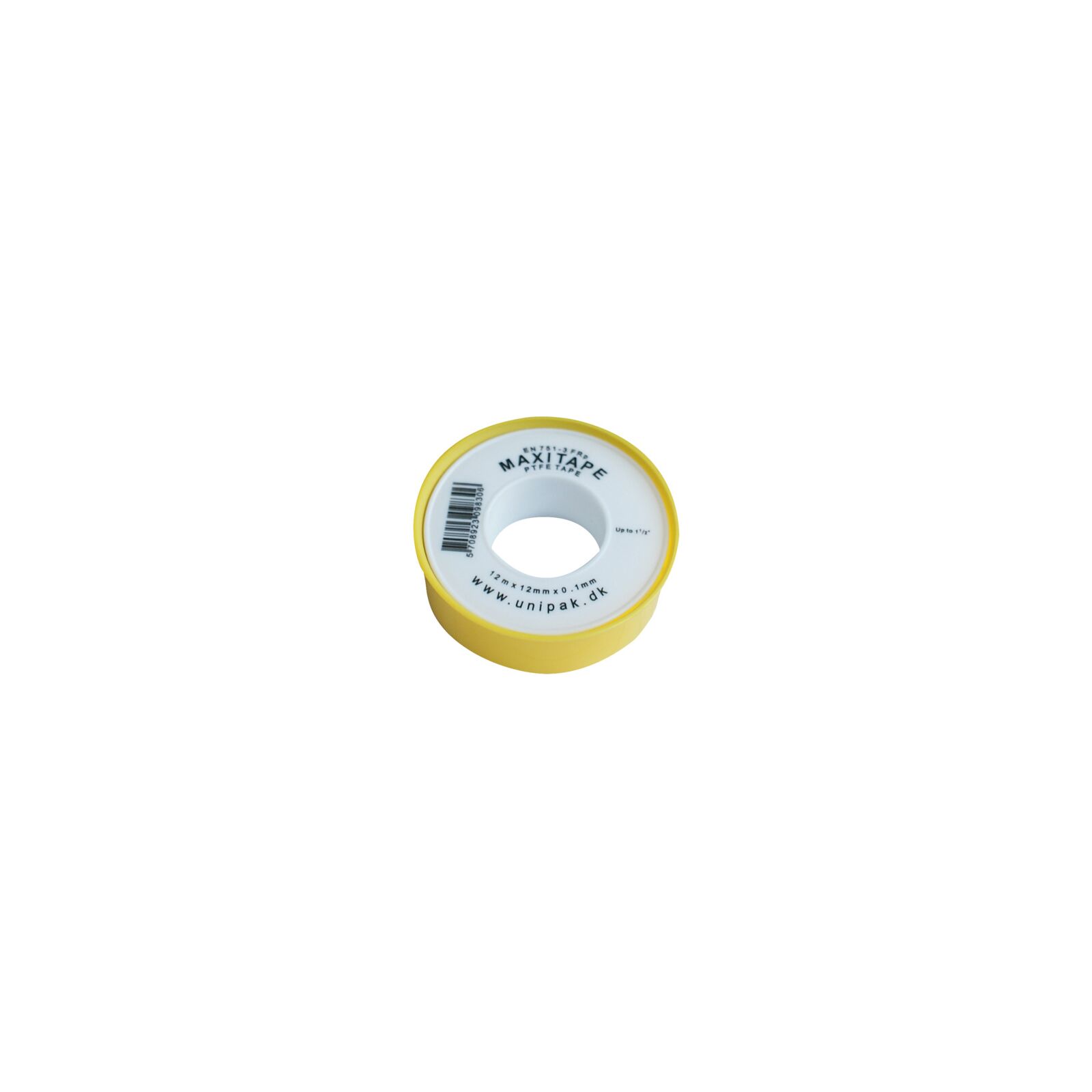 Teflontape, tätning av gasledningar, 12 x 0, 1 mm längd 13.2meter, Maxitape
