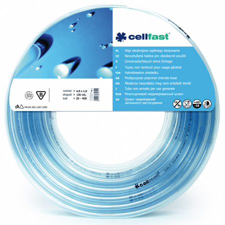 CellFast Universalslang, transparent slang ej förstärkt, 6-12, 5 mm, 50m (Storlek (mm) : 10)