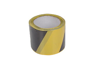 Warning Tape- Gul-Black 75 mm 100M