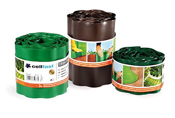 CellFast Kantduk plast, för gräsmattor m.m., mörktgrön, 10 cm x 9m
