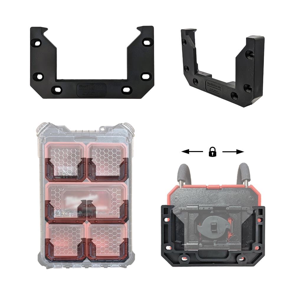 Stealth Mounts Cleat n Feet 6-Pack Monteringsfästen V2 för verktygslådor, STEALTHMOUNTS (Lay Flat package)