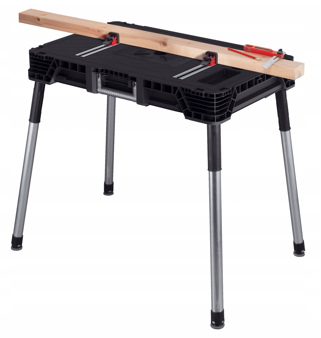 Arbetsbord, hopfällbart sågbord, 97 x 64 x 81 cm, max 453 kg, Keter Jobmade