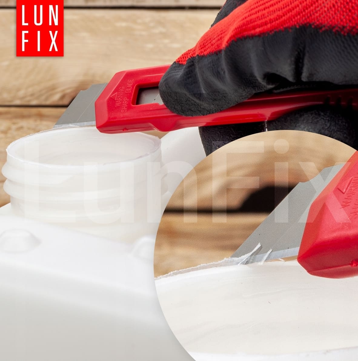 Vattendunk 20L, kanister för dricksvatten, HDPE plast, LunFix - 4