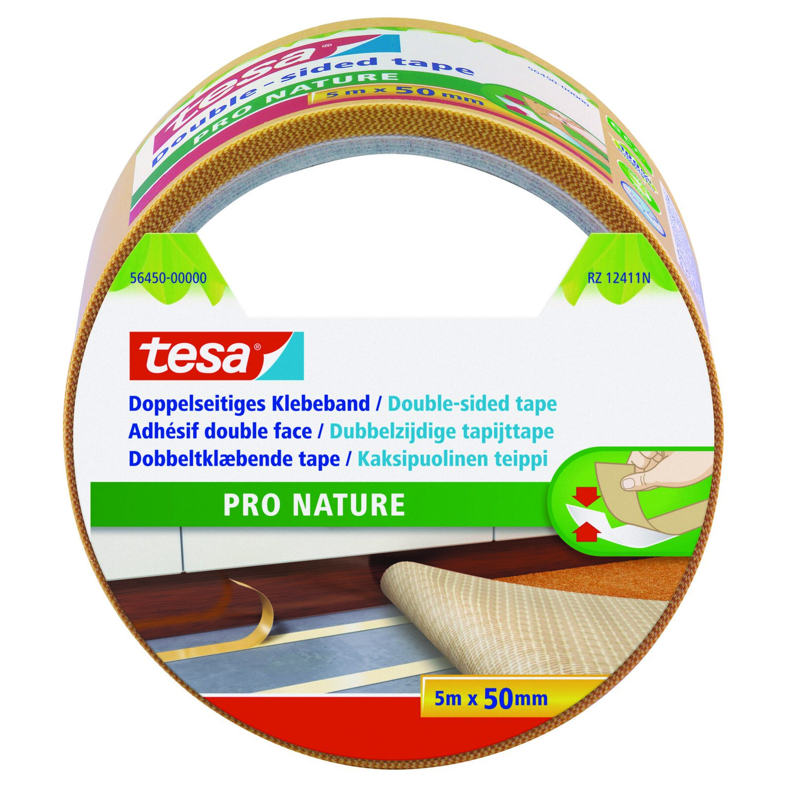 Dubbelsidig tejp, 10m 50 mm matttejp, SIDED FOAM TAPE ECO FIXATION PRO NATURE, Tesa