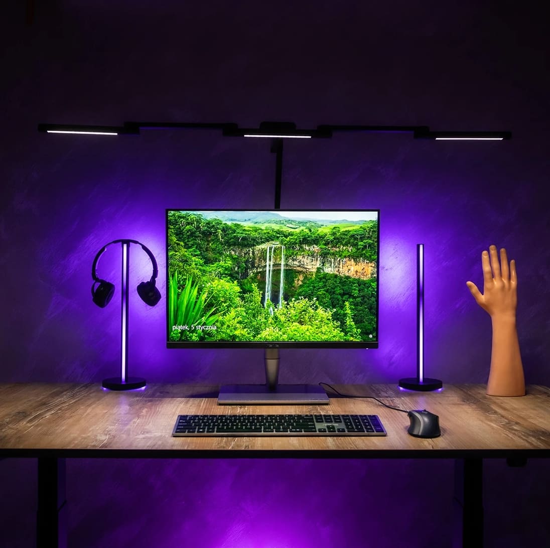 Spacetronic Skrivbordsritlampa Spacetronik Glow D23 LED, Justerbar Svart 24W, Spacetronik - 5