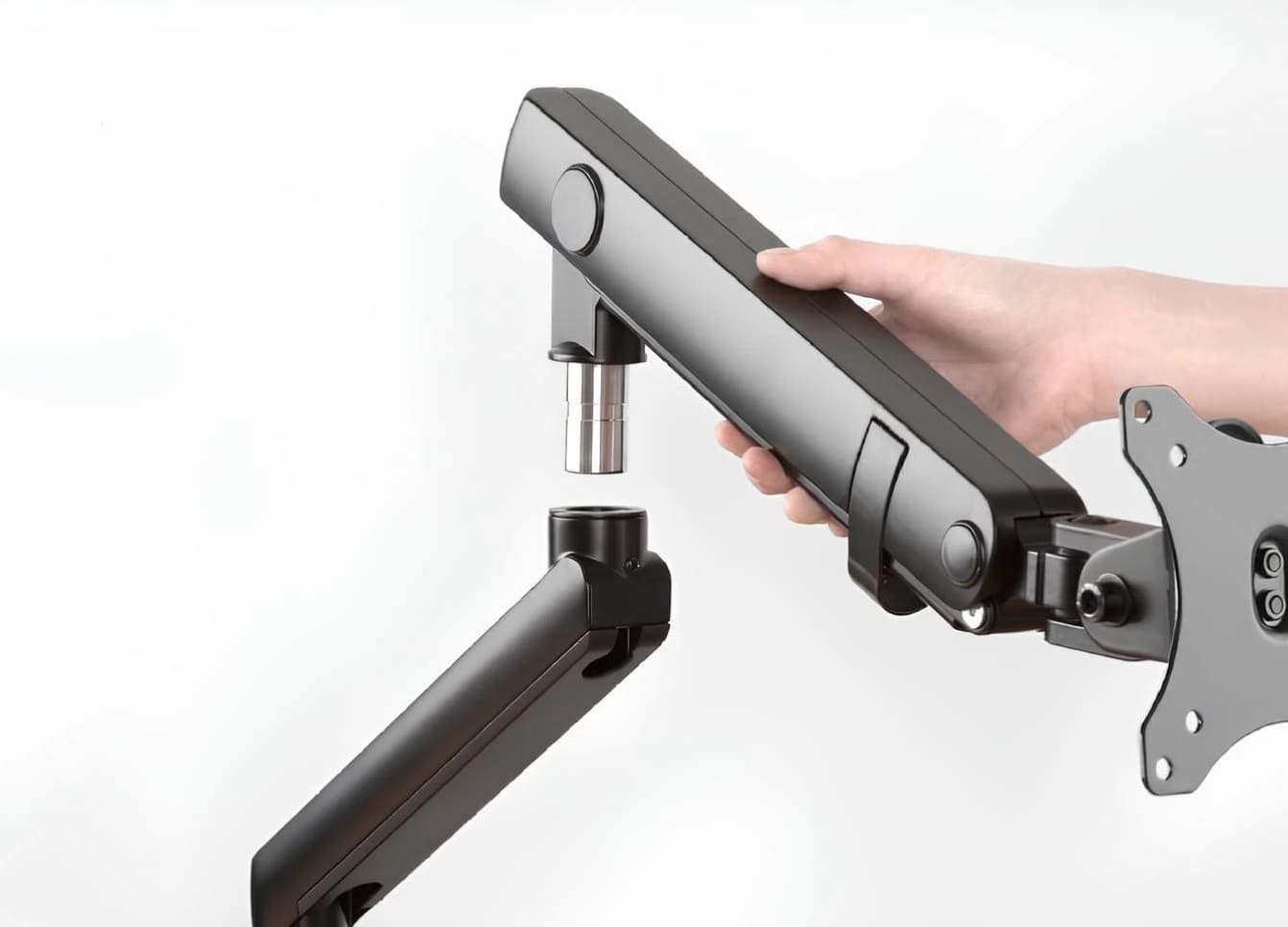 Spacetronic Monitorarm, skärmhållare, skärmarm justerbar, för skrivbord 514 mm, 2 USB 3.0-portar, Spacetronik - 4