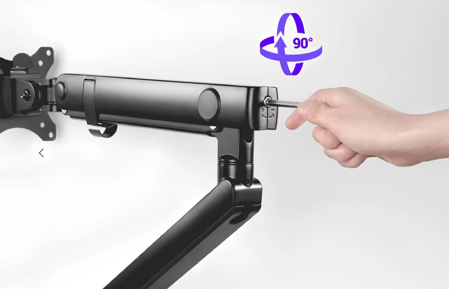 Spacetronic Monitorarm, skärmhållare, skärmarm justerbar, för skrivbord 514 mm, 2 USB 3.0-portar, Spacetronik - 8