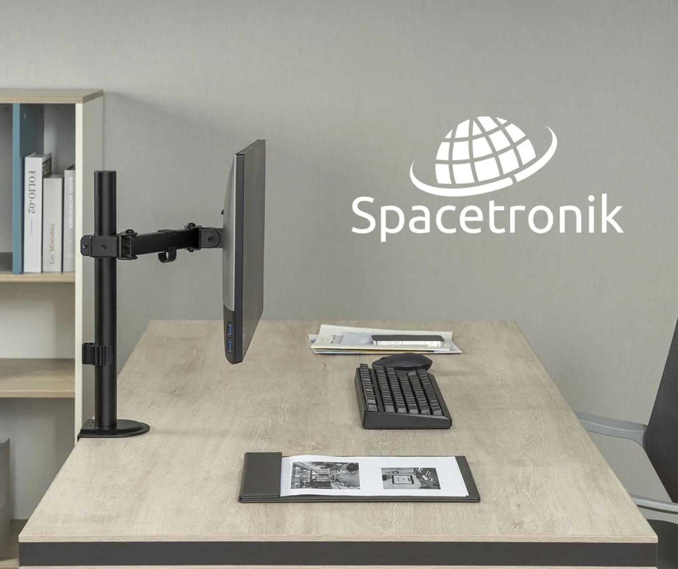 Spacetronic Skärmarm, monitorarm, skärmhållare för skrivbord, Spacetronik - 9
