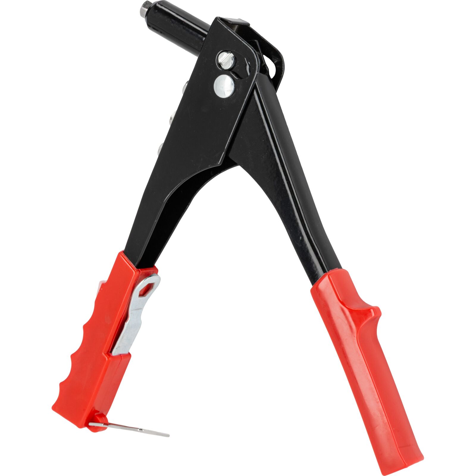 Mega Blindnittång, stål, svart med röda plastskydd, 3 munstycken, popnit st. ar 2.4, 3.2, 4.0, 4.8 mm - 3