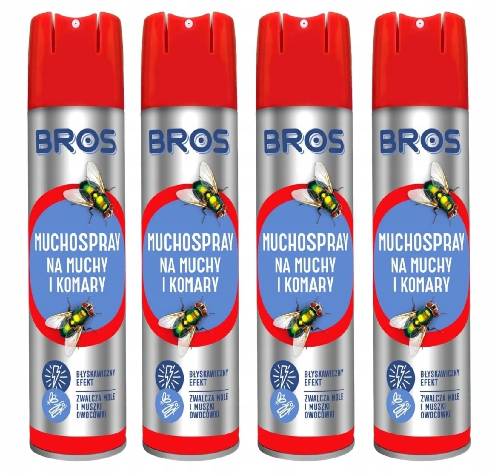 Övriga 3 Flugspray, insektsspray, 4-pack, effektiv aerozol mot flygande insekter, BROS