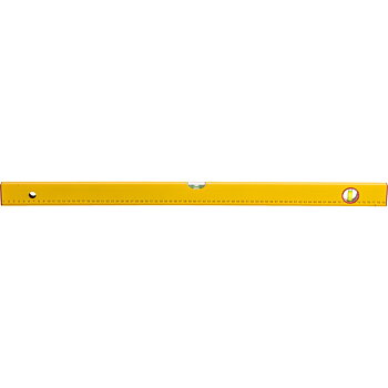 Profix Vattenpass, pulverlackat gul, aluminium och plast, med linjal på sidan (metrisk), 3 libeller, 800 mm.