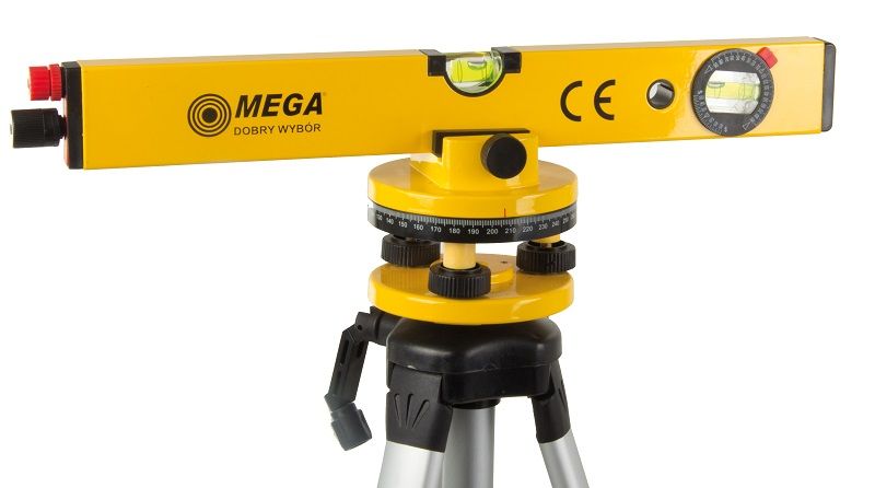 Mega Laserpass, vridbar 400 mm + aluminium stativ, (45-120 cm) med linser, CE