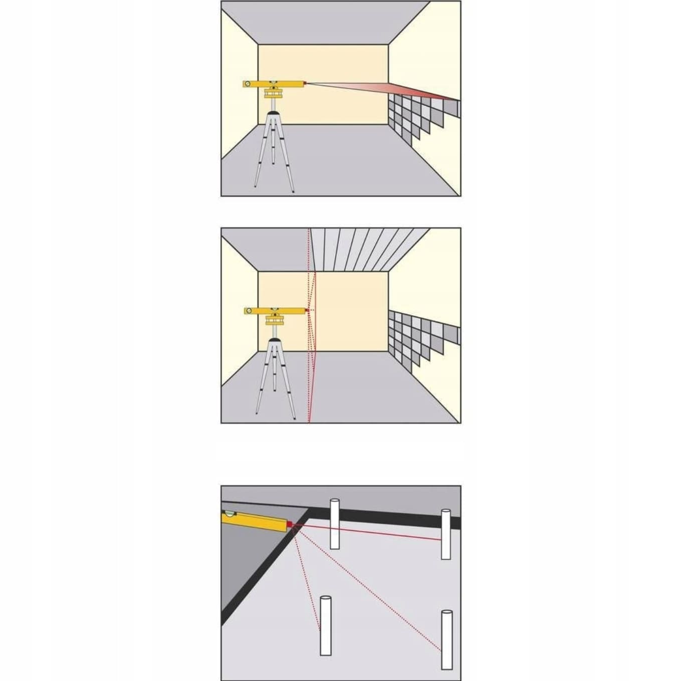 Övriga4 Laserpass 30m, 40 cm, aluminium stativ, väska, Brueder Mannesmann - 4