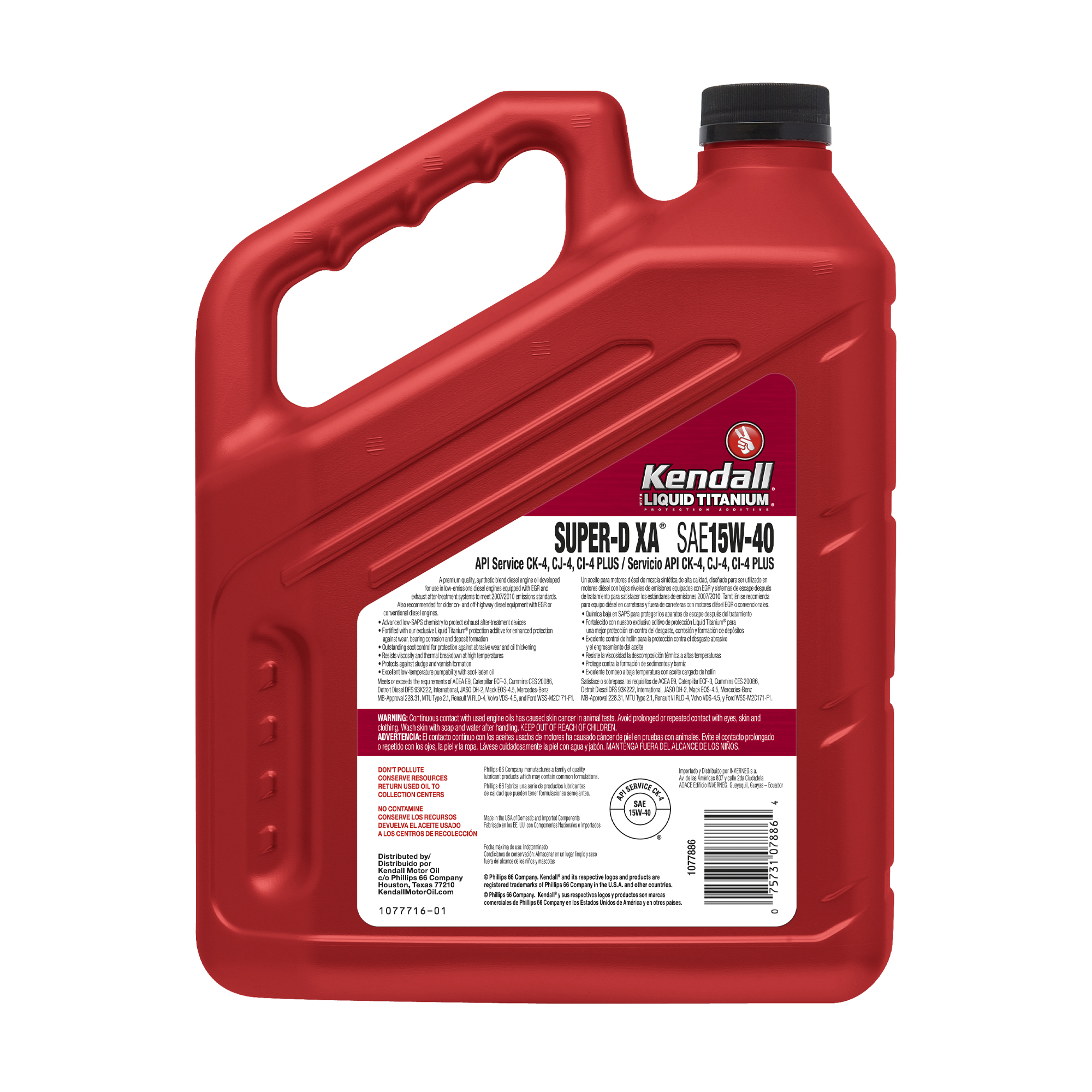 Kendall Super-D XA 15W-40 1Gl 3,785 L - 2