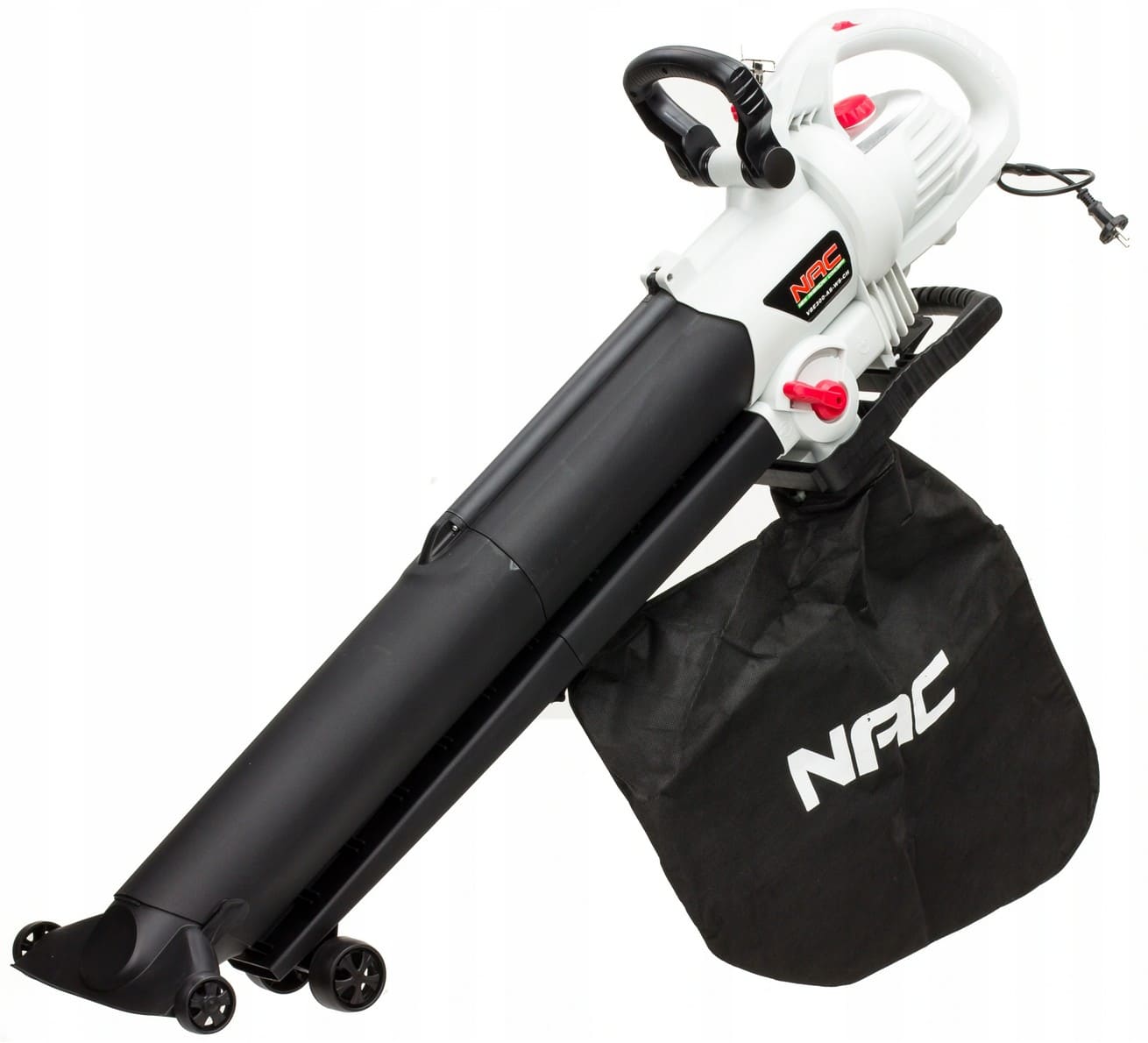 Lövblås eldriven, lövsug - 240V 3000W lövuppsamlare, 14 m3/min, 45L, 10:1, 8000-14000 RPM, NAC - 10