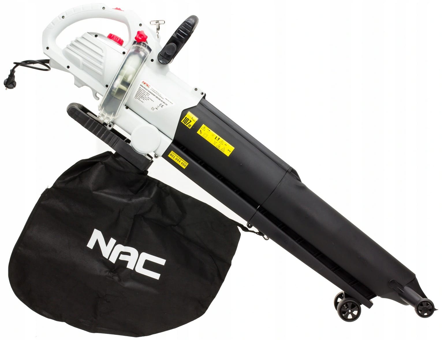 Lövblås eldriven, lövsug - 240V 3000W lövuppsamlare, 14 m3/min, 45L, 10:1, 8000-14000 RPM, NAC - 2