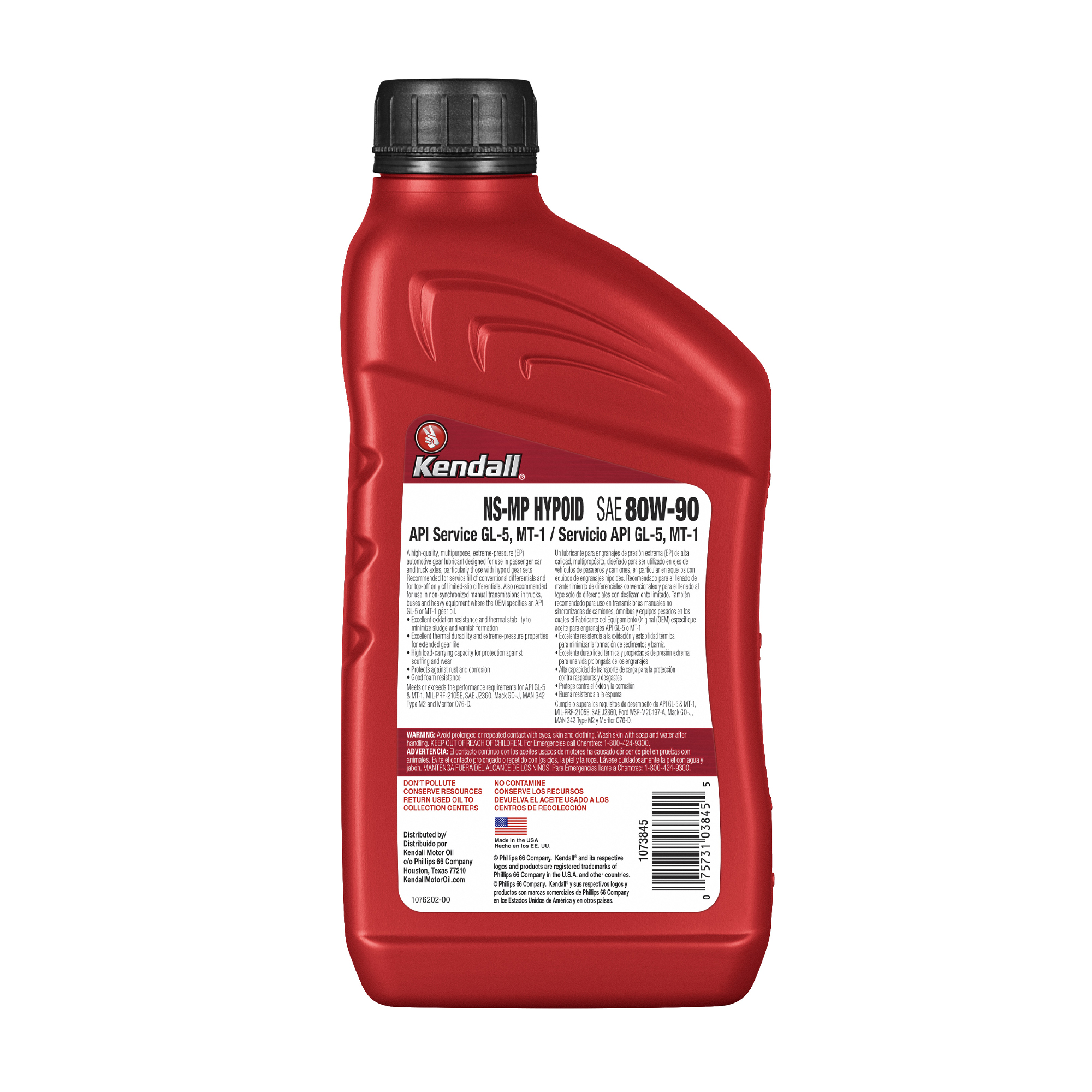 Kendall NS-MP Hypoid Gear Lube 80W-90 1Qt 0,946 L - 2