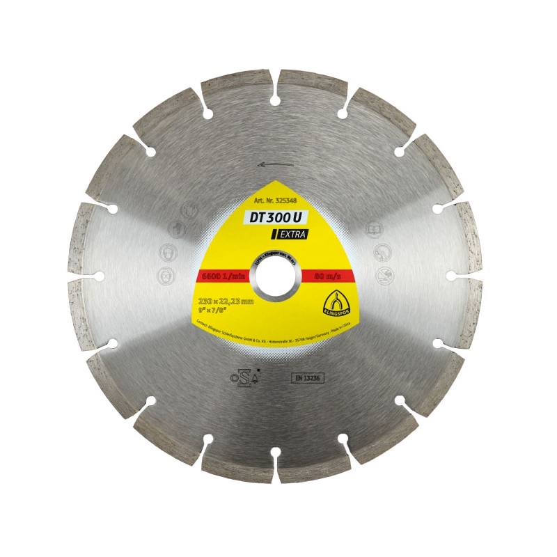 Klingspor Diamantkapskiva 230 x 2.3 x 22.2 mm 16Z 7 mm DT300U