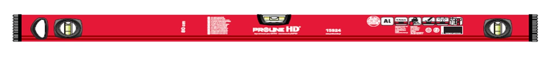 PROLINE TOOLS HD Vattenpass Aluminium 150 cm, Rostfri Magnetisk 2 Magneter, Pulverlackat, Kapro