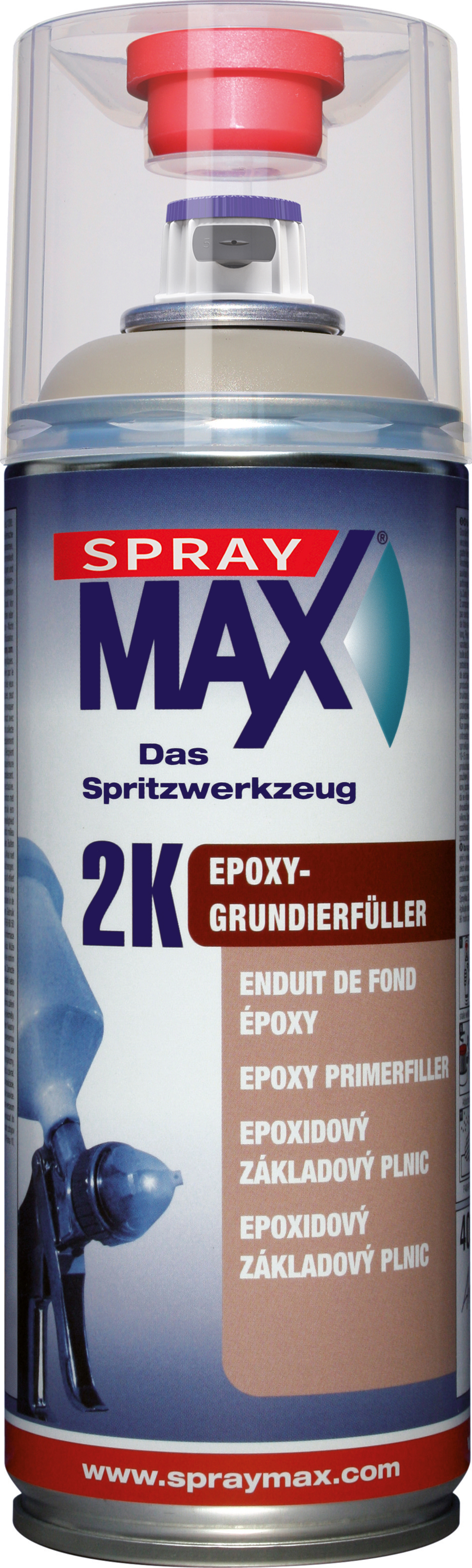 SprayMax 2K Epoxygrundfyller Beige 400 ML - 2