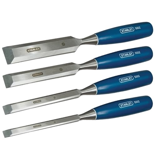 Stanley Stämjärnssats, 4st stämjärn för trä, 6 mm, 12 mm, 18 mm, 25 mm, serie 5002 utan tillbehör