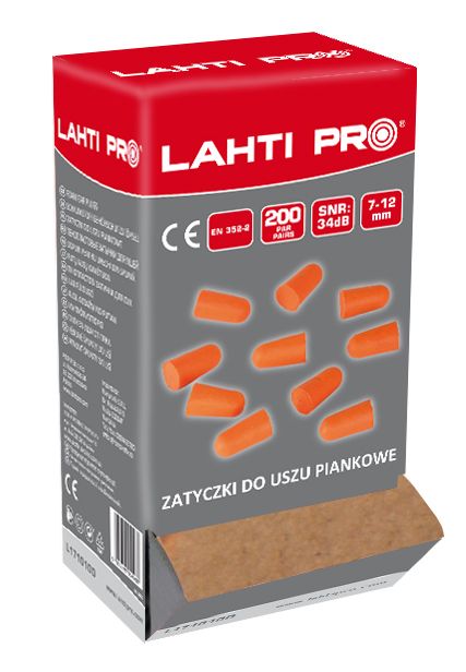 LahtiPro Öronproppar skumplast, 200 par, CE