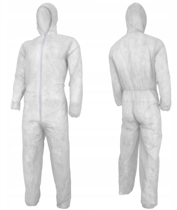 10st Skyddsoverall vit, målaroverall 40G/M2 (Storlek : 3XL)