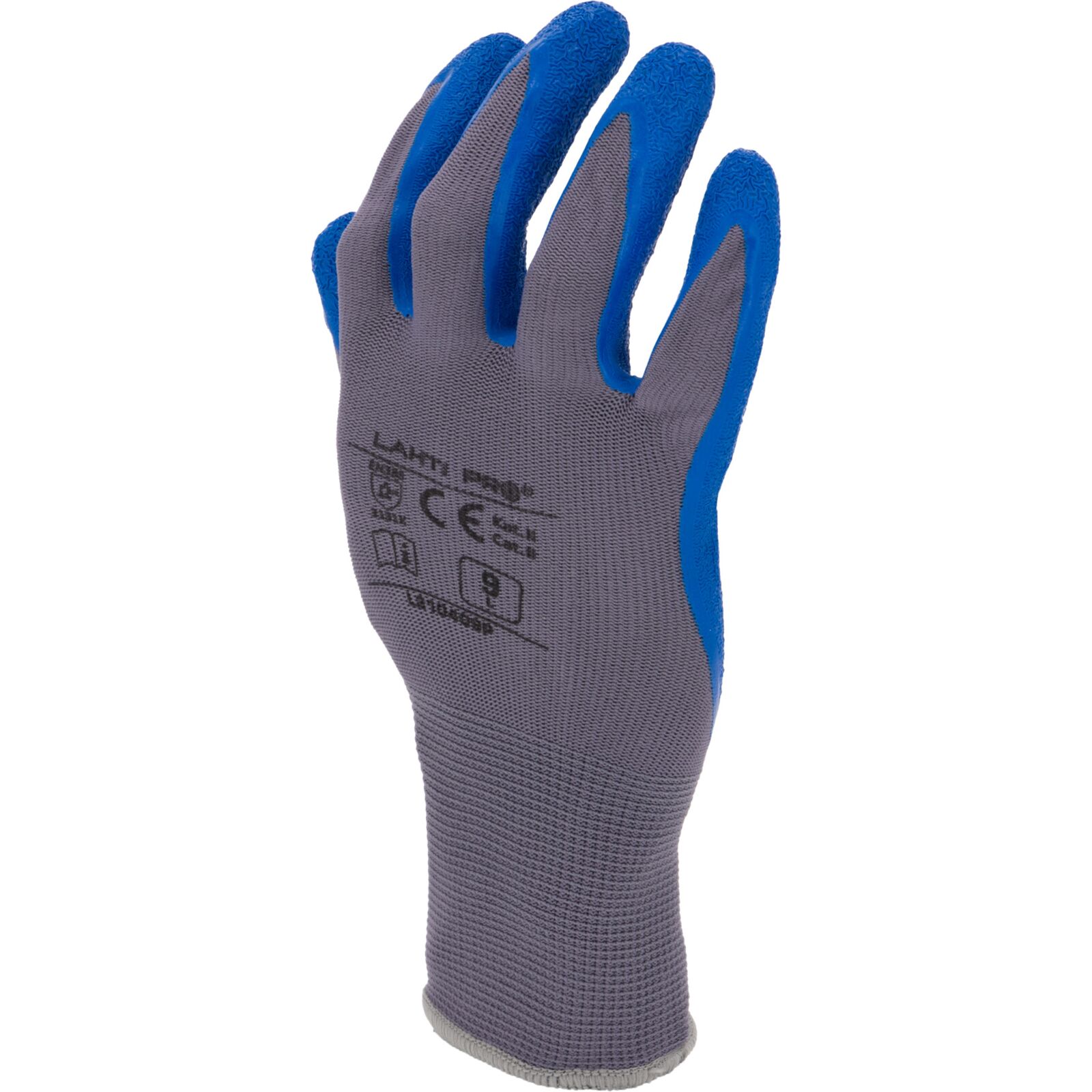 LahtiPro Gloves Latex Blue-Grey L210407P, 12 Pairs, 7 , CE, LAHTI (Handskestorlek : 9 [L] Handlängd 19,2cm Omkrets 22,9cm) - 4