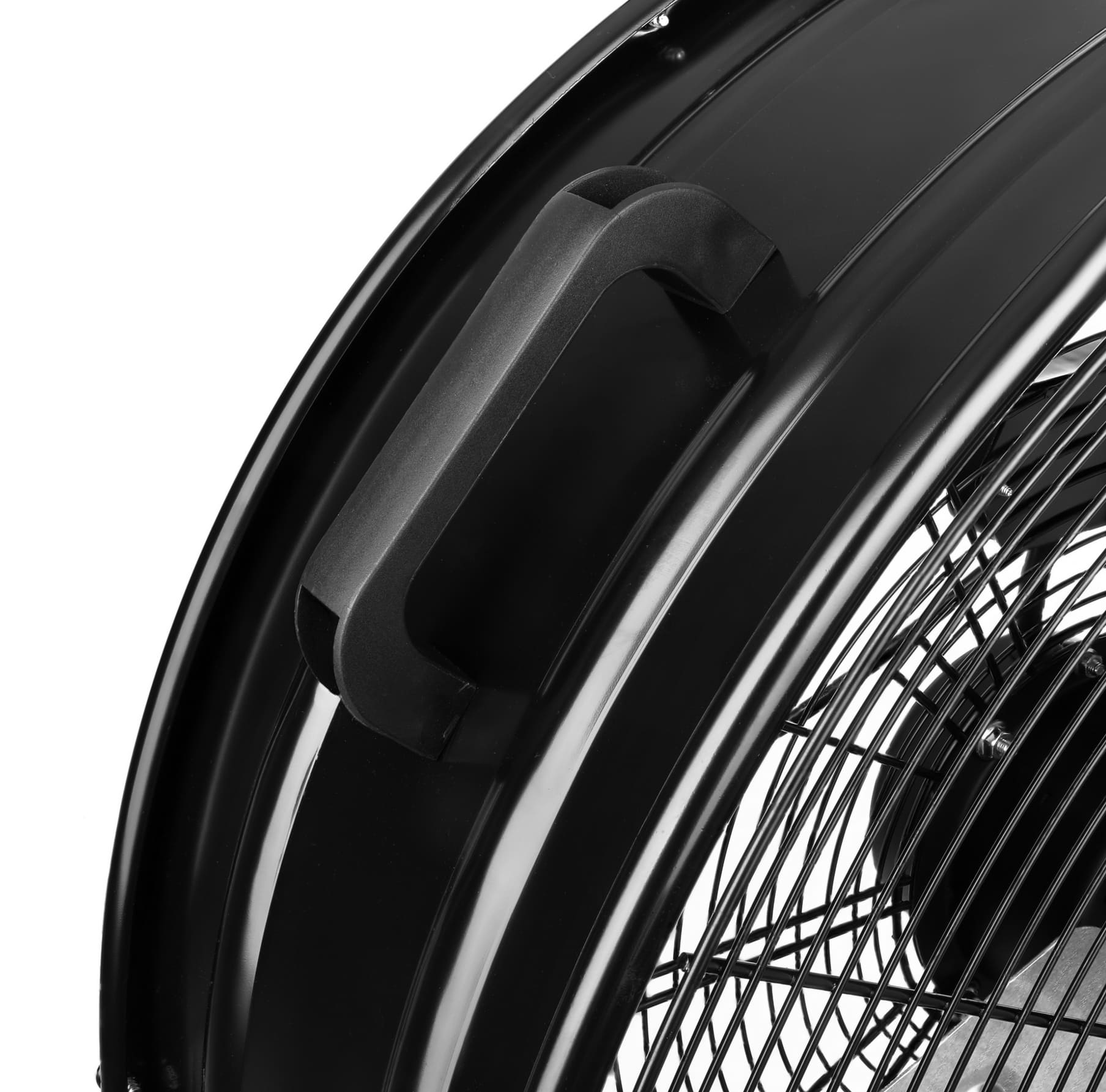 Kraftfull industrifläkt 61 cm (24) 220W, golvmodell med hjul, svart pulverlackad, 1300rpm, 12000 m3/h, Bestfan - 6