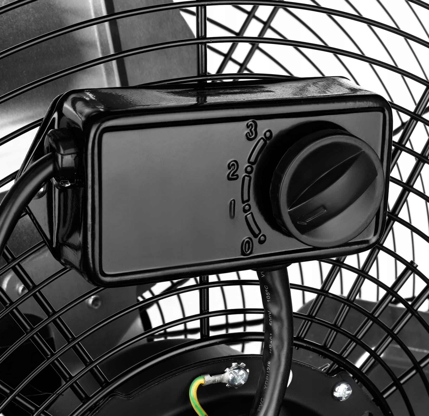 Kraftfull industrifläkt 61 cm (24) 220W, golvmodell med hjul, svart pulverlackad, 1300rpm, 12000 m3/h, Bestfan - 7