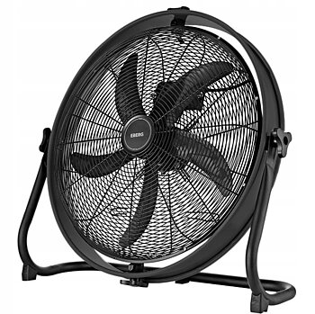 Stor kraftfull mobil industrifläkt 50 cm 130W, trumfläkt golvmodell, svart pulverlackad, 6480m³/h, EBERG EBF 20