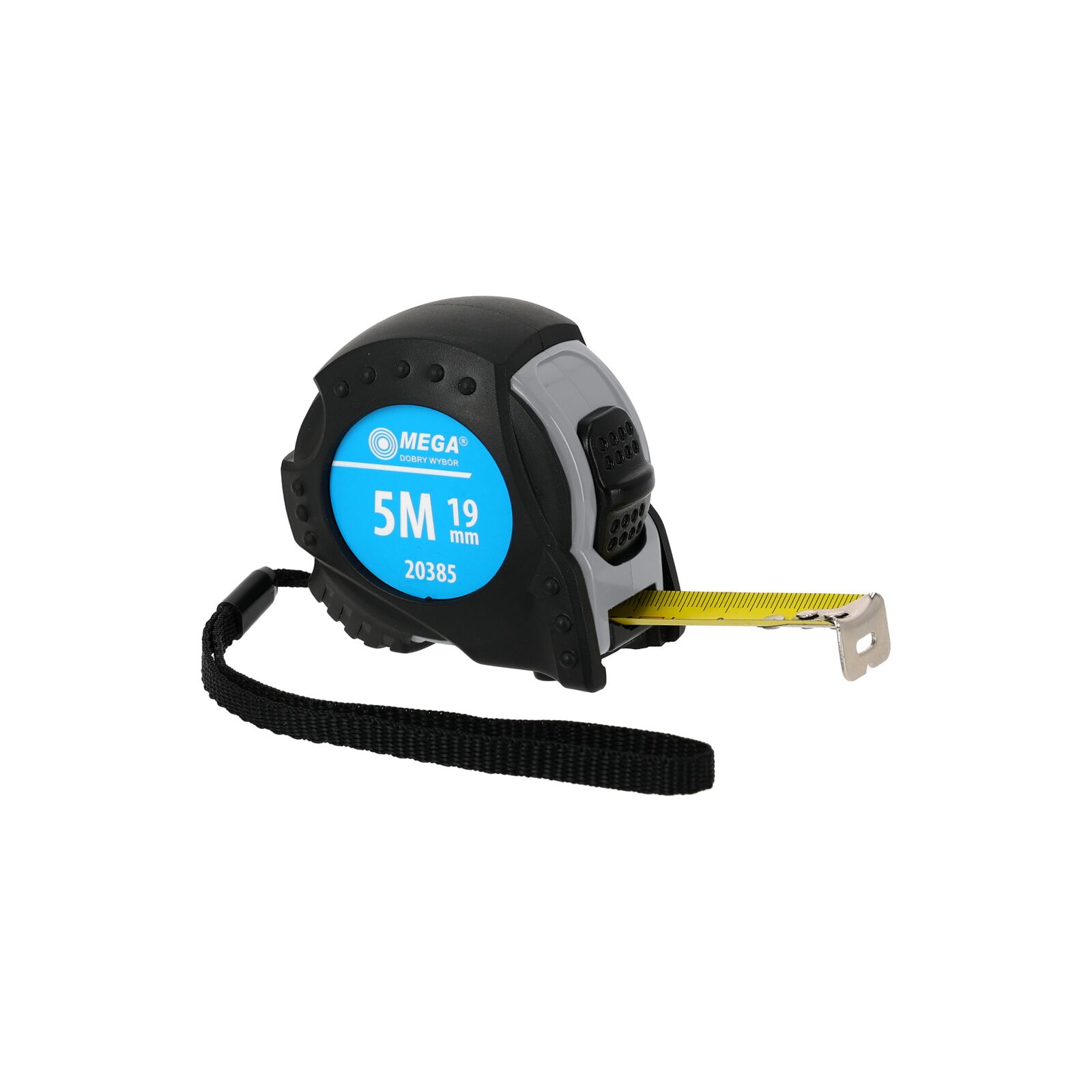 Måttband 2M/16 mm, 2Xstop, Strap, CE, Rubb.case, Mega